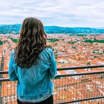 Participant overlooks the city of Florence